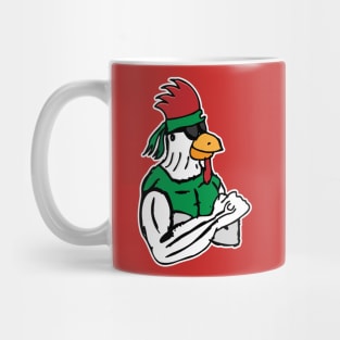 Chicken Rambo Flexing Mug